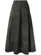 Uma Wang Crinkled High-waisted Skirt - Black