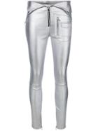 Philipp Plein Rose Embellished Skinny Trousers - Black