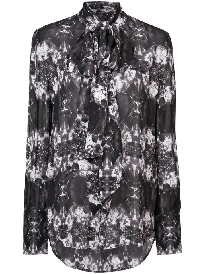 Thomas Wylde Sheer Printed Blouse - Black