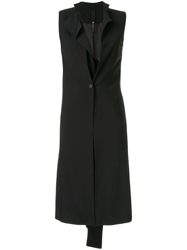 Symetria Detach Scope Long Vest - Black