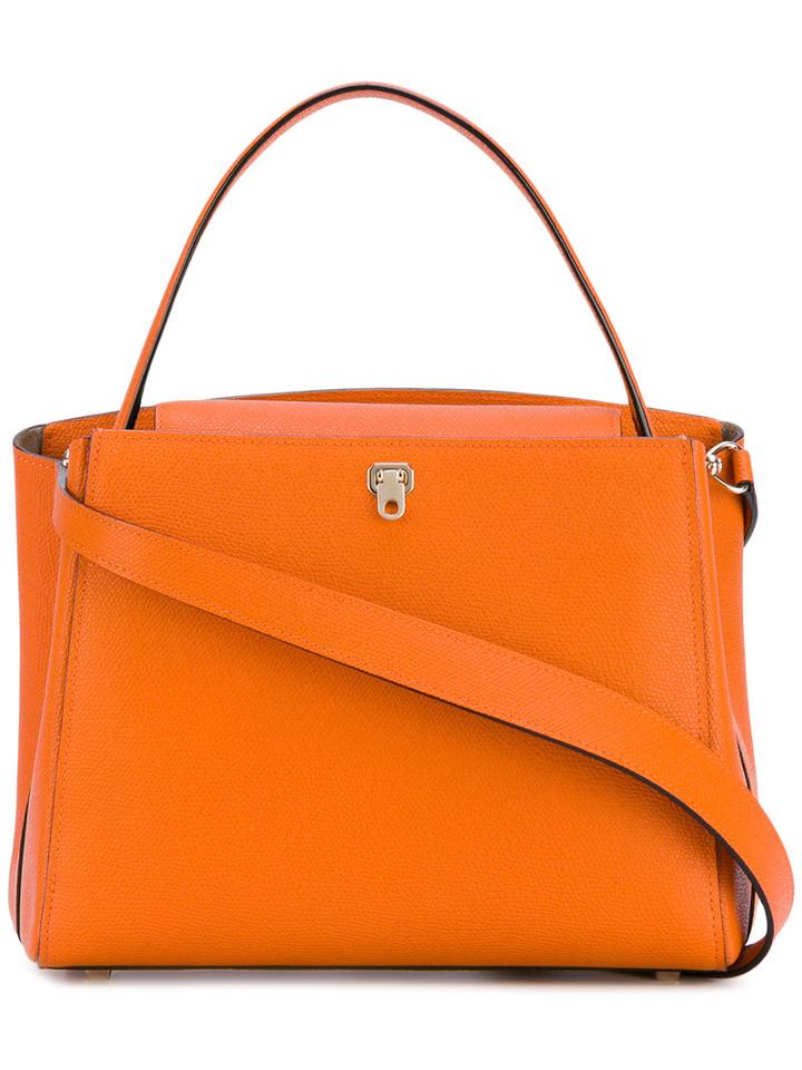 Valextra - Brera Bag - Women - Leather - One Size, Yellow/orange, Leather