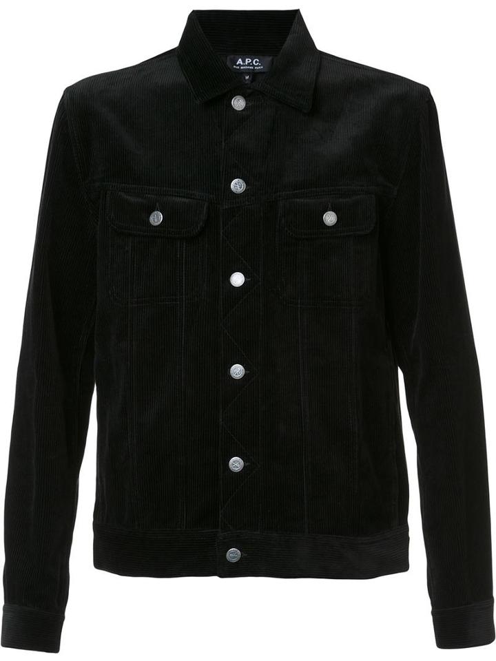 A.p.c. Corduroy Jacket, Men's, Size: Large, Black, Cotton