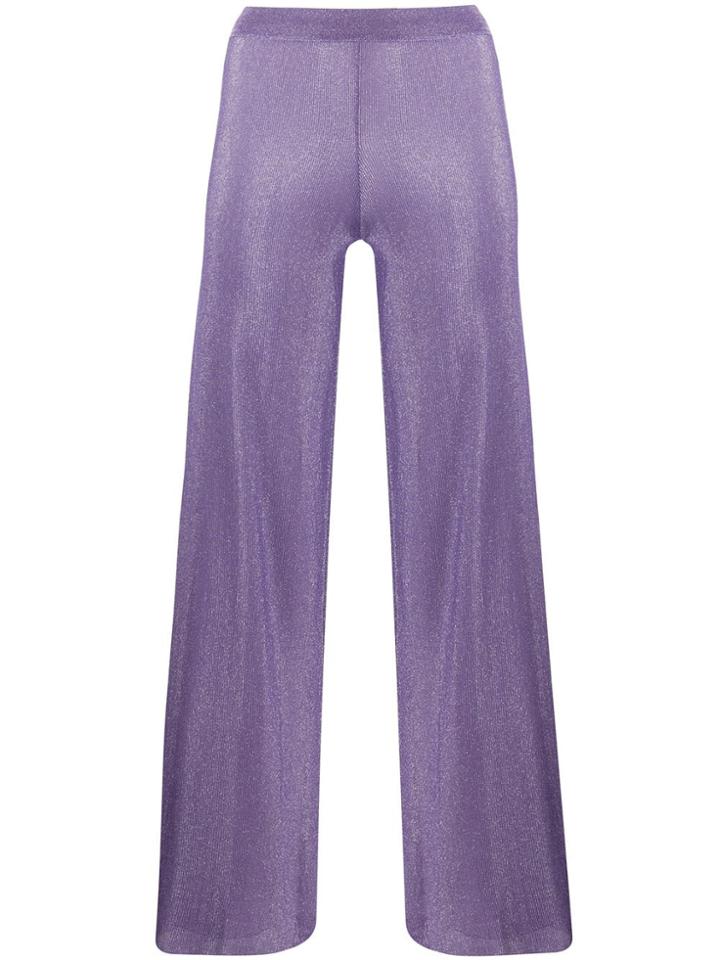 Missoni Flared Metallic Trousers - Purple