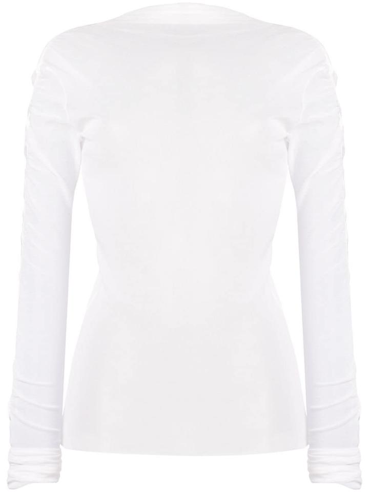 Jil Sander Sheer Turtleneck Top - White