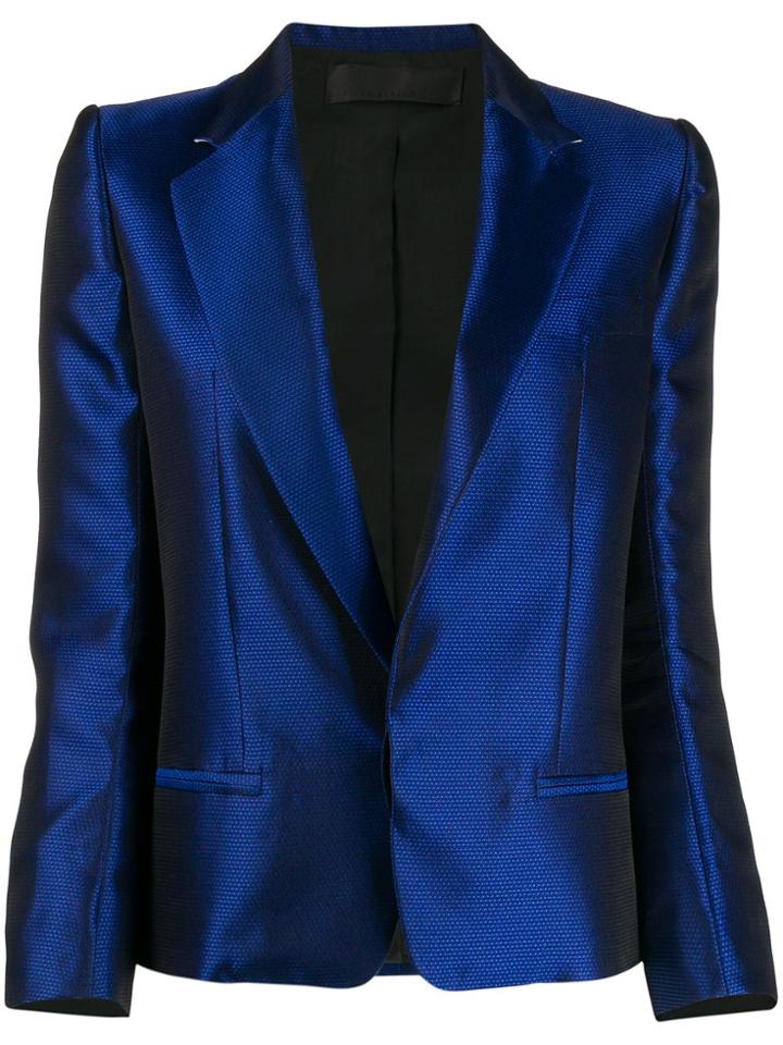 Haider Ackermann High Shine Jacquard Blazer - Blue