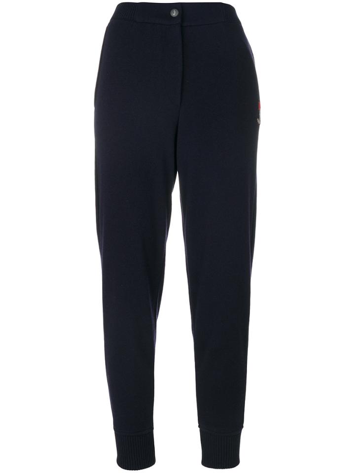 Jo No Fui High Waisted Track Pants - Blue