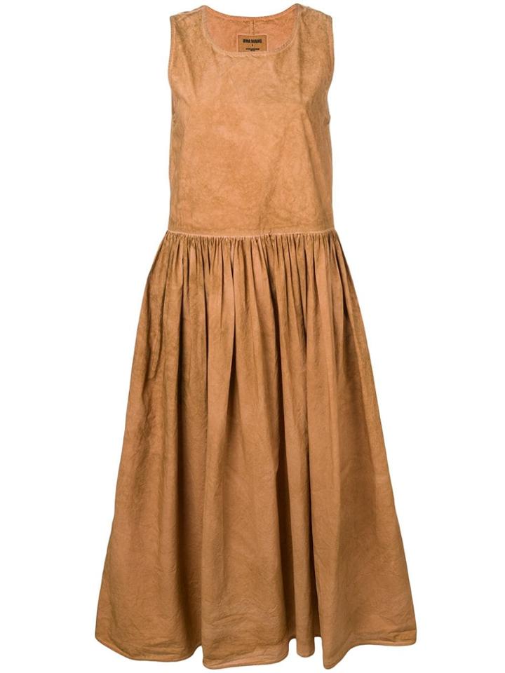 Uma Wang Flared Long Dres - Brown
