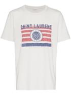 Saint Laurent Saint Laurent University Logo T-shirt - Neutrals