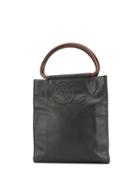 Chanel Pre-owned Cc Stitched Hand Bag - Black