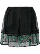 Coach - Sheer Detail Mini Skirt - Women - Silk/cotton/polyamide/polyester - 6, Women's, Black, Silk/cotton/polyamide/polyester
