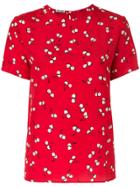 Miu Miu Cherry Print Blouse - Red