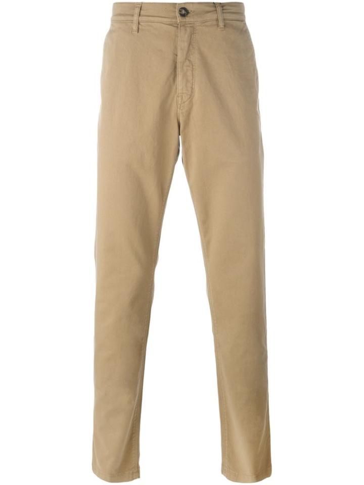 Kenzo Straight Leg Chino Trousers, Men's, Size: 54, Nude/neutrals, Cotton/spandex/elastane