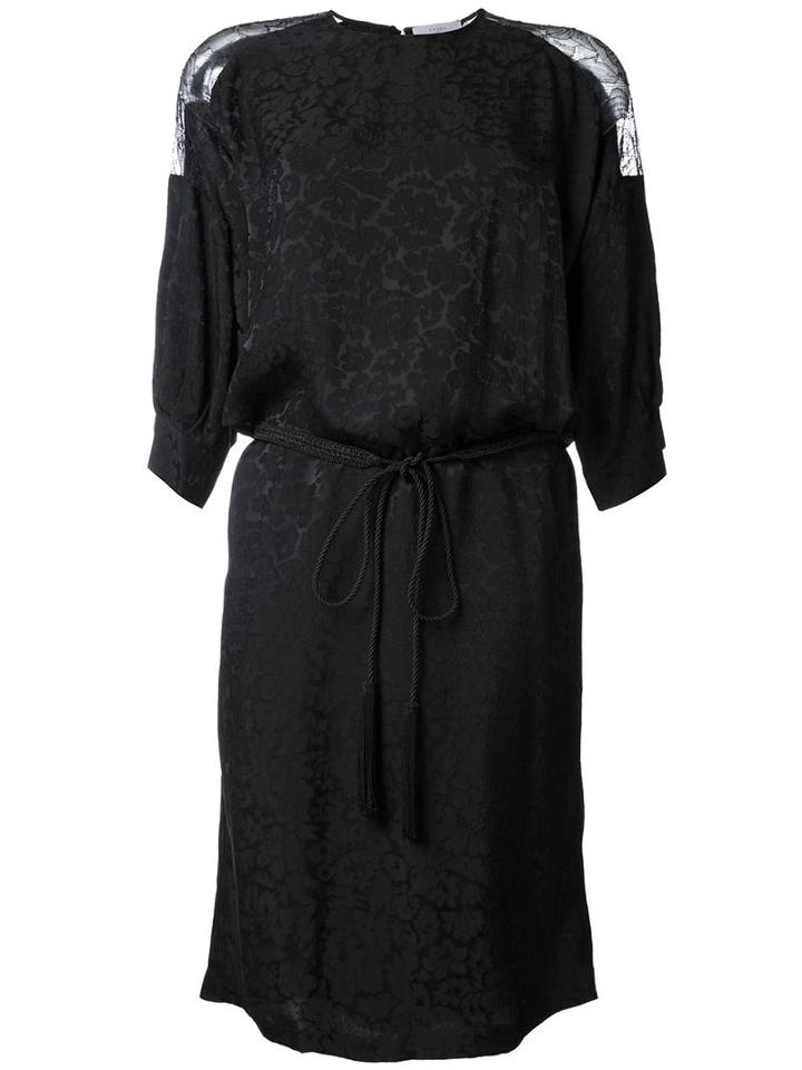 Preen By Thornton Bregazzi Lace Insert Dress, Women's, Size: Medium, Black, Viscose