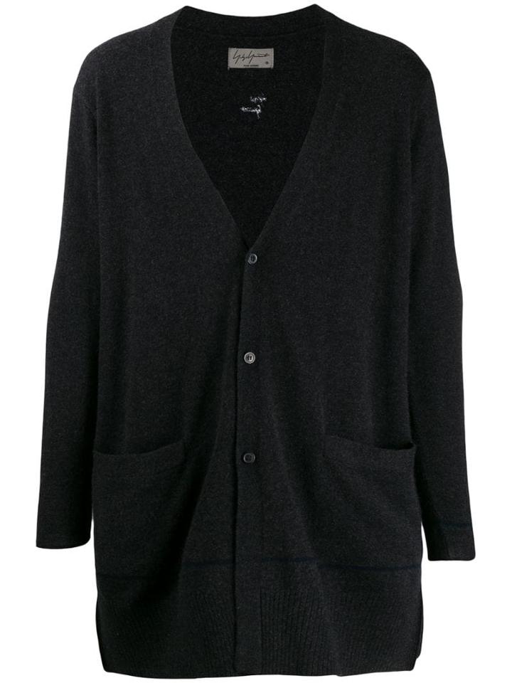 Yohji Yamamoto Oversized Cashmere Cardigan - Grey
