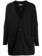 Yohji Yamamoto Oversized Cashmere Cardigan - Grey
