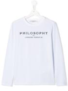 Philosophy Di Lorenzo Serafini Kids Teen Long-sleeved Logo T-shirt -