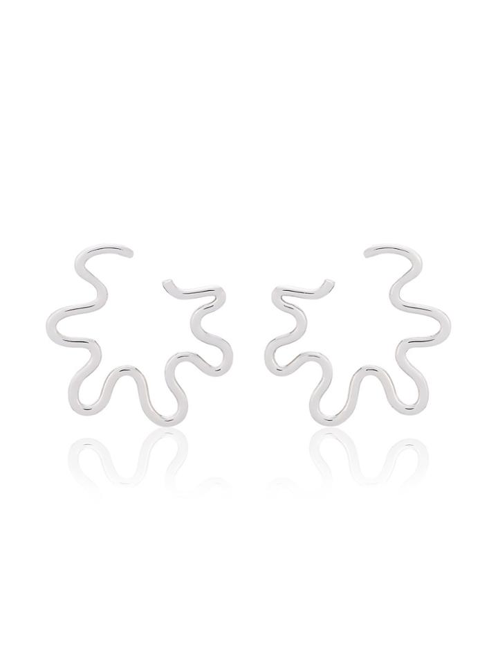 Sabine Getty Wave Hoops - Metallic