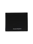 Alexander Mcqueen Black Logo Embossed Leather Wallet