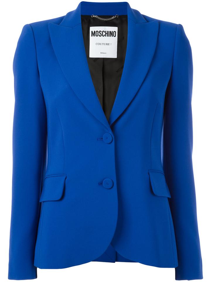 Moschino Peaked Lapel Blazer - Blue