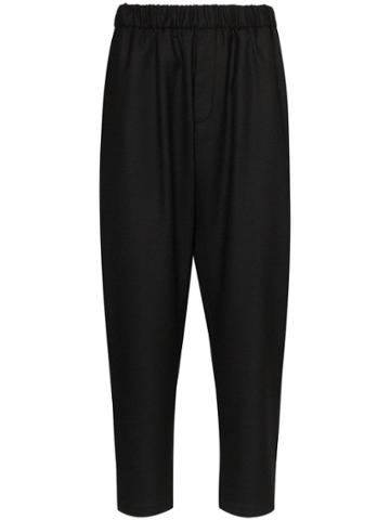 Dashiel Brahmann Drop-crotch Cropped Trousers - Black