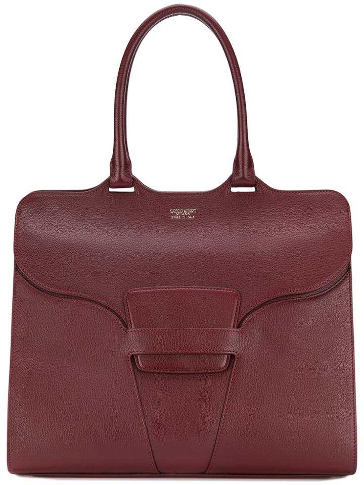 Giorgio Armani Flap Tote - Red