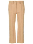 Mm6 Maison Margiela Contrast Panel Cropped Trousers - Neutrals