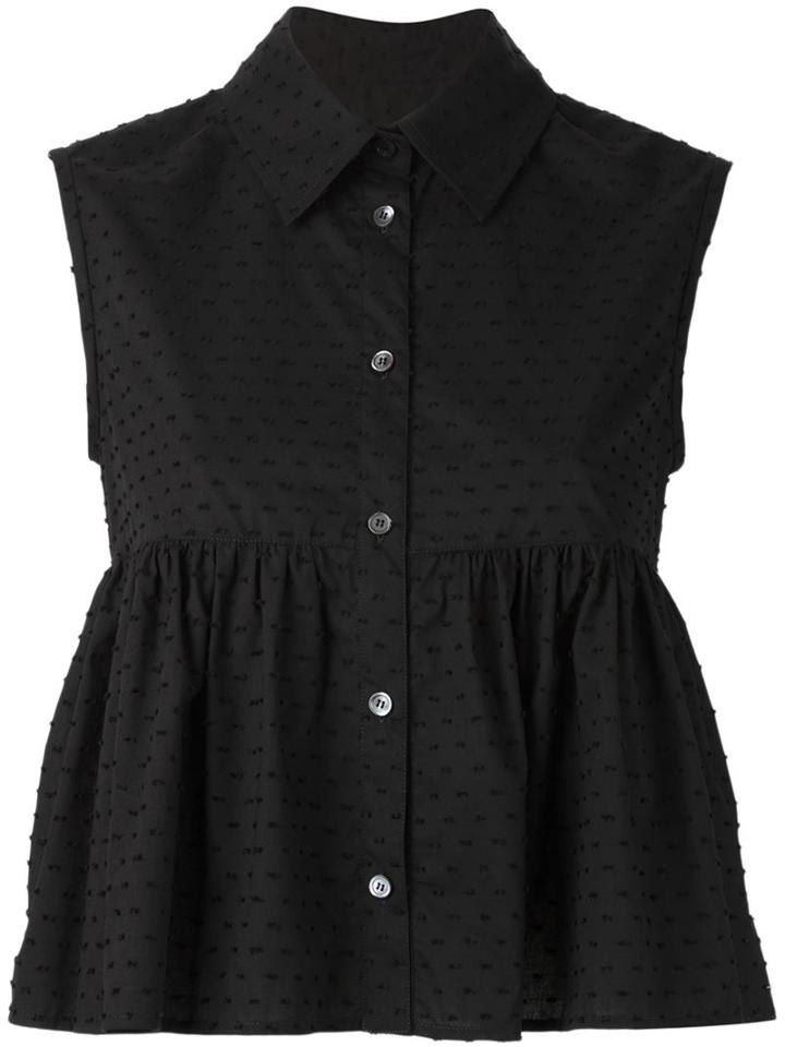 Mcq Alexander Mcqueen Fil Coupe Dot Shirt, Women's, Size: 44, Black, Cotton