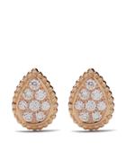Boucheron 18kt Rose Gold Serpent Bohème Diamond S Motif Stud Earrings