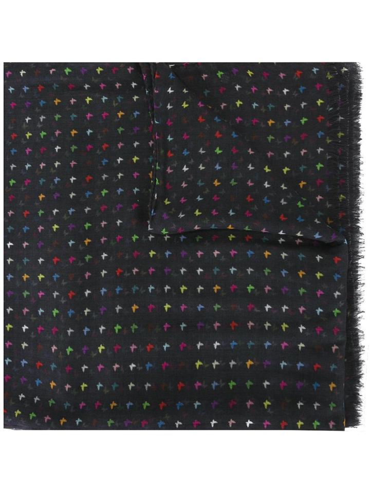 Fefè Butterflies Pattern Scarf - Blue
