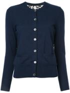 Onefifteen Lace Panel Buttoned Cardigan - Blue