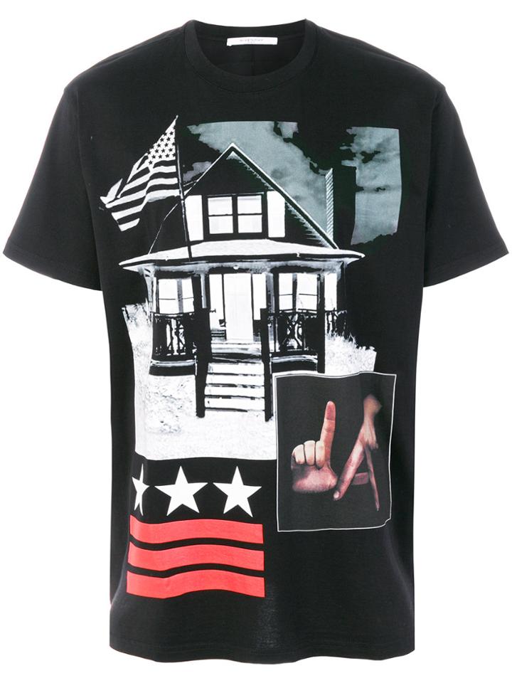 Givenchy Patchwork Print T-shirt - Black