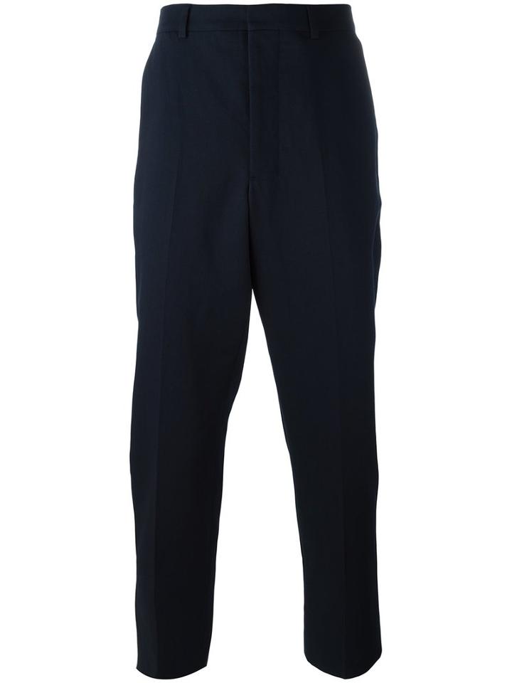 Ami Alexandre Mattiussi Carrot-fit Trousers, Men's, Size: 34, Blue, Cotton