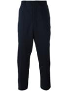 Ami Alexandre Mattiussi Carrot-fit Trousers, Men's, Size: 34, Blue, Cotton