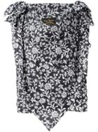 Vivienne Westwood Anglomania Handkerchief Floral Blouse, Women's, Size: 44, Blue, Cotton