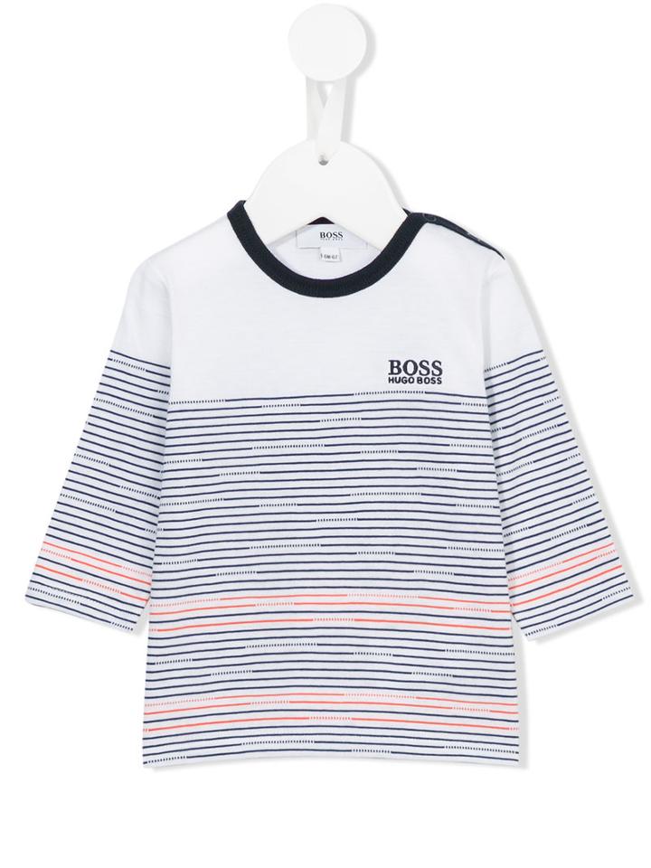 Boss Kids - Striped Jumper - Kids - Cotton - 36 Mth, White