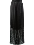 Vera Wang Lace Trimmed Trousers - Black