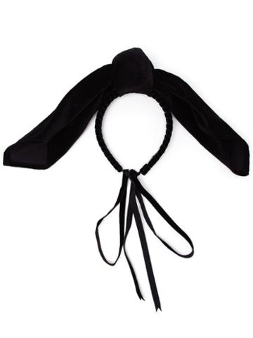 Silver Spoon Attire Velvet Bow Head Band
