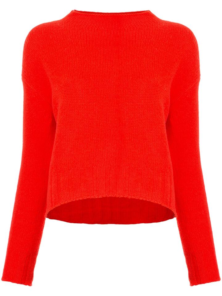 Estnation Cropped Jumper - Red
