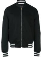 Paul Smith London Striped Detailing Bomber Jacket, Men's, Size: Xxl, Black, Cupro/cashmere/wool
