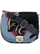 Furla - Badger Panel Saddle Bag - Women - Leather/nylon/polyurethane/metal - One Size, Women's, Black, Leather/nylon/polyurethane/metal