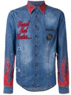 Philipp Plein Crystal Embellished Jacket - Blue