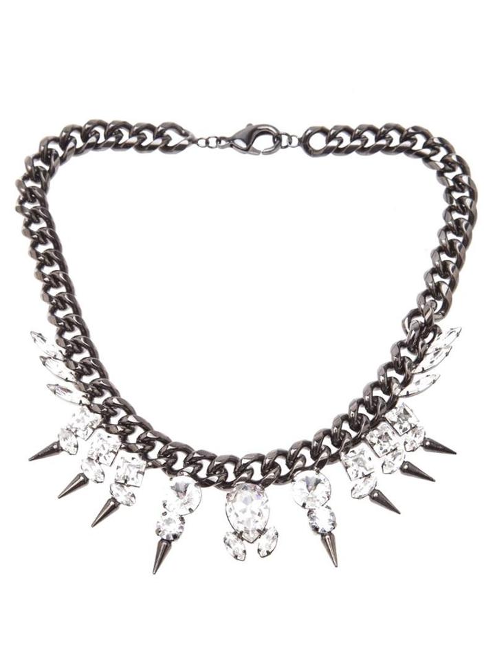 Fallon Silver And Black Necklace