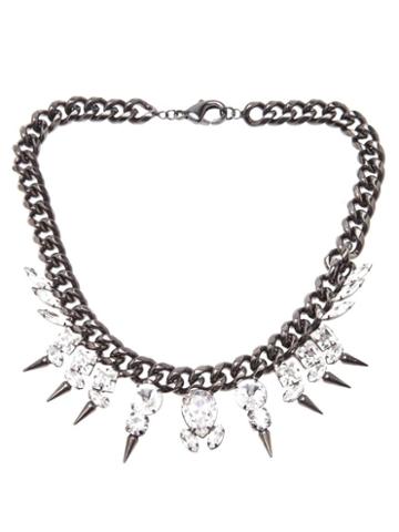 Fallon Silver And Black Necklace
