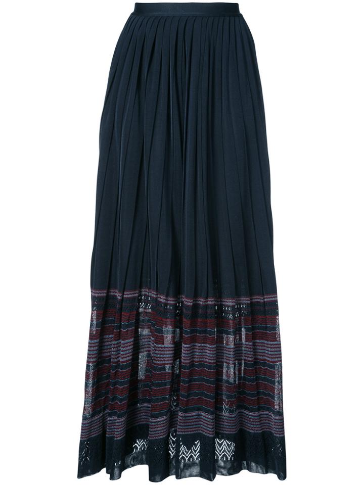 Oscar De La Renta Gathered Waist Skirt - Blue