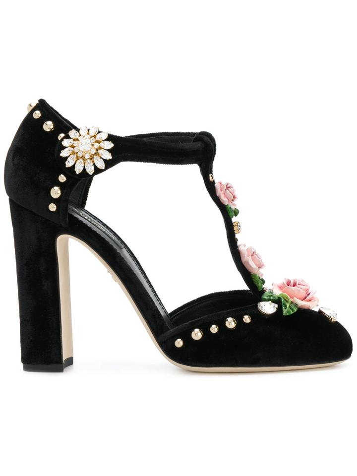 Dolce & Gabbana Rose Mary Jane Sandals - Black