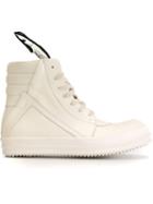 Rick Owens Geobasket Hi-top Sneakers, Men's, Size: 41.5, White, Leather/rubber