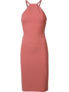 Cinq A Sept Halterneck Fitted Dress, Women's, Size: 4, Pink/purple, Polyester/viscose/spandex/elastane