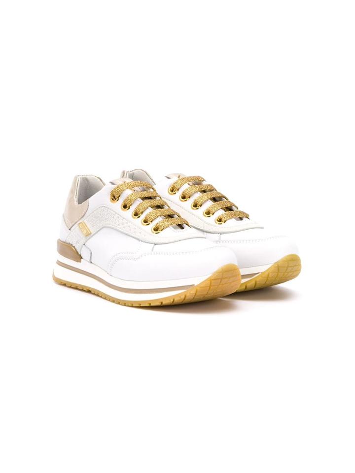 Cesare Paciotti 4us Kids Teen Contrast Low-top Sneakers - White