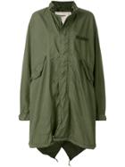 R13 God Save America Oversized Coat - Green