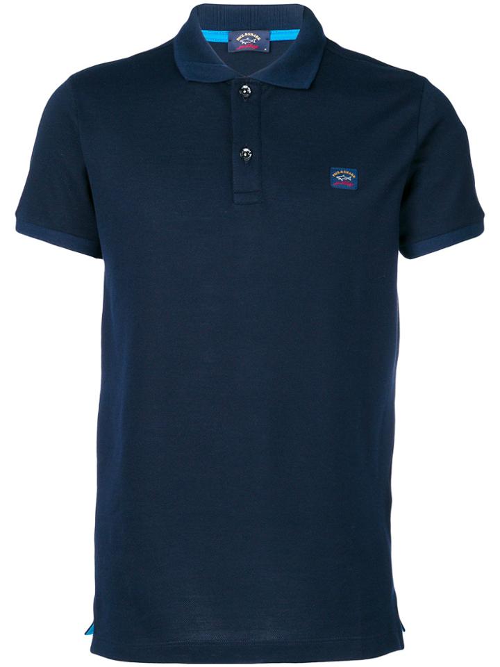 Paul & Shark Logo Patch Polo Shirt - Blue